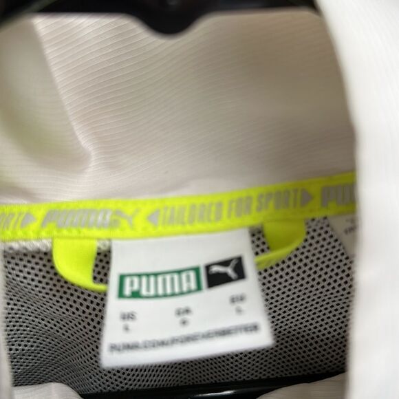 Puma Green and white puma windbreaker jacket - large - Picture 3 of 4